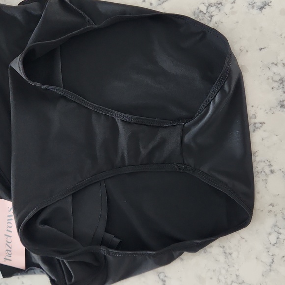 Black One-Shoulder Ruffle Swimsuit - Picture 13 of 14